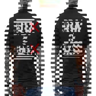 Drum & Bass Rum & Ass Rave Party EDM DJ House Music Men's Back Print T-Shirt | Mazezy