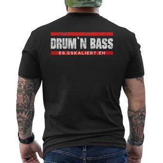 Drum And Bass Musik Dnb Rave Drum & Bass T-Shirt mit Rückendruck - Seseable