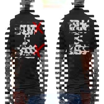 Drum And Bass Rum & Ass Men's Back Print T-Shirt | Mazezy