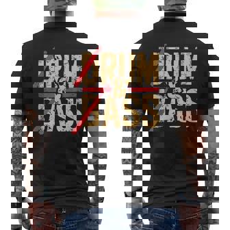 Drum And Bass Rum And Ass Men's Back Print T-Shirt | Mazezy