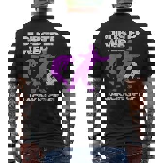 Dubstep Weed & Jacking Off Techno Rave EDM Festival Grunge Men's Back Print T-Shirt | Mazezy