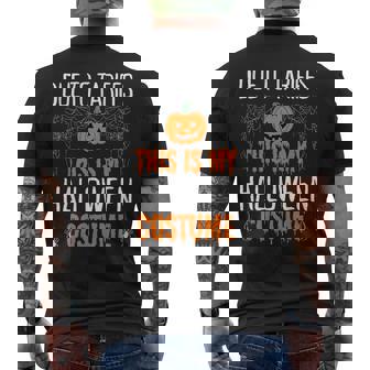 Due To Tariffs This Is My Halloween Costume Women's Men's T-shirt Back Print | Mazezy