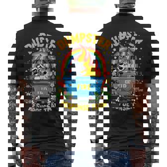 Dumpster Fire Response Team Sarcasm Meme Raccoon Chaos Men's T-shirt Back Print | Seseable CA