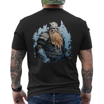 Dwarven Defender Dwarf Warrior Fantasy Mythology Creature Men's T-shirt Back Print - Thegiftio UK