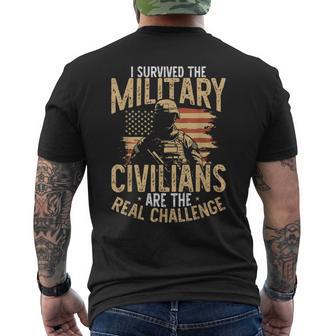 Dysfunctional Veteran & Disgruntled Veteran Men's T-shirt Back Print | Seseable FR