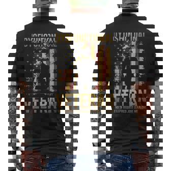 Dysfunctional Veteran No Therapy Required Men's T-shirt Back Print - Monsterry