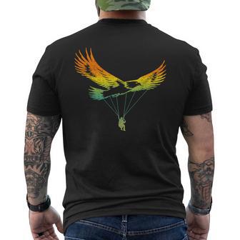 Eagle Gleitschirm Retro- T-Shirt mit Rückendruck - Geschenkecke