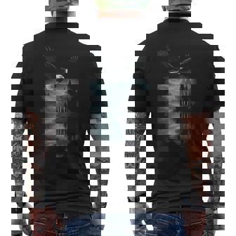 Eagle Retro Wildlife Nature Scene Forest Men's T-shirt Back Print | Seseable UK