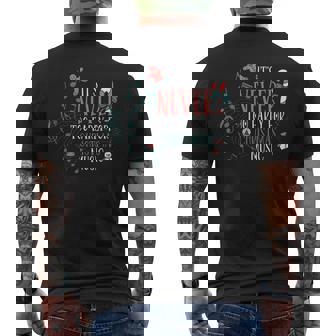 Never Too Early For Christmas Music Ginger Cane Christmas Men's Back Print T-Shirt | Mazezy