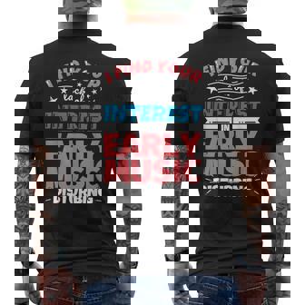 Early Music Funny Saying Gift Men's Back Print T-Shirt | Mazezy