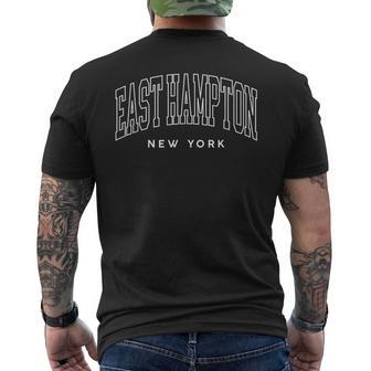 East Hampton Ny Retro Preppy Throwback Vintage Souvenir Men's T-shirt Back Print - Thegiftio UK