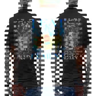 I Eat Cement Cat Meme Internet Memes Memes Gen-Z Men's T-shirt Back Print - Seseable