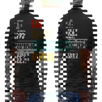 Eat Sleep Stop Motion Repeat Film Technology Men's T-shirt Back Print - Thegiftio