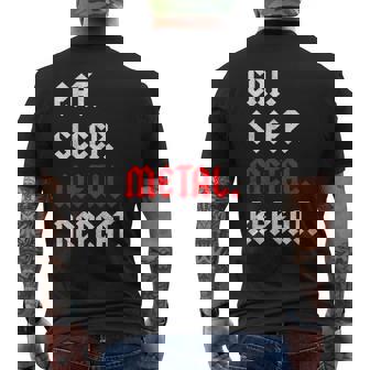 Eatleep Metal Repeat Metalhead Metaller Festival T-shirt da uomo con stampa posteriore - Novitaregali