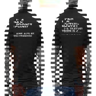 Economics For Economists Graduation Men's Back Print T-Shirt | Mazezy