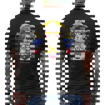 Ecuador Guinea Pig Ecuadorian Flag Sunset Ecuadorian Pride Men's T-shirt Back Print - Monsterry