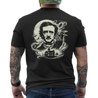 Edgar Allan Poe El Cuervo Literatura Gótica Manga Larga Camiseta Hombre Estampado Espalda - Regaloses