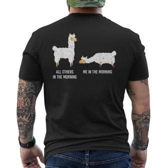 Ein Lama Morgenmensch Und Langschläfer Lama Alpakachlaf T-Shirt mit Rückendruck - Geschenkecke