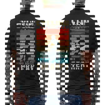 El Ciclismo Es Mi Terapia Bicicleta De Carretera Ciclismo Ciclista Camiseta Hombre Estampado Espalda - Regaloses