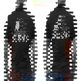 El Gato Dechrödinger Muertoivo Estudiante De Ciencias Camiseta Hombre Estampado Espalda - Regaloses