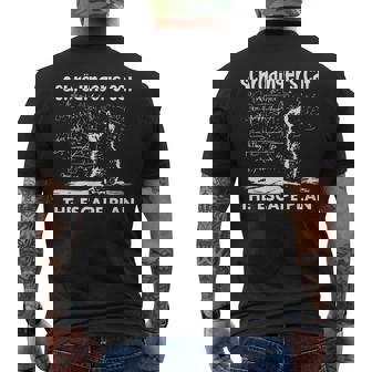 El Gato Dechrödinger El Plan De Escape Divertido Profesor De Ciencias Camiseta Hombre Estampado Espalda - Regaloses