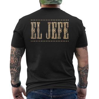 El Jefe Estilo Mexicano Envejecido The Boss Camiseta Hombre Estampado Espalda - Regaloses