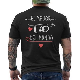 El Mejor Tío Del Mundo Regalo Para Día Del Padre Manga Larga Camiseta Hombre Estampado Espalda - Regaloses