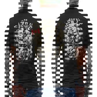 Elbows Up Canada Beaver And Moose Men's T-shirt Back Print - Monsterry