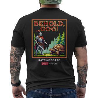 Elden Behold Dog Soulsborne Praise The Dog Meme Men's T-shirt Back Print - Thegiftio UK