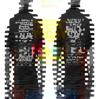 Elementary School Today Future Hbcu Black College Tomorrow Men's T-shirt Back Print - Monsterry