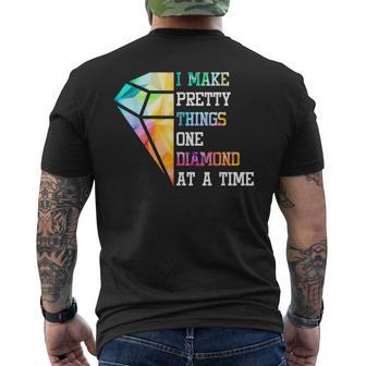 Embroidery Craft Hobby Diamond Painter Diamond Painting Men's T-shirt Back Print - Thegiftio UK