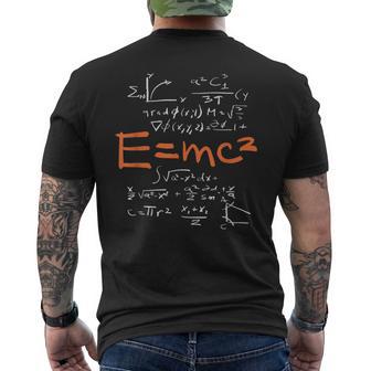 EMc2 Science Equations Math Physics Formula Einstein Theory Men's T-shirt Back Print - Thegiftio UK