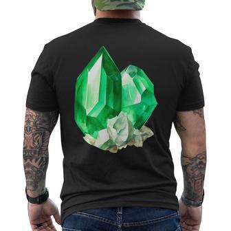 Emerald Gemstone Crystal Men's T-shirt Back Print - Thegiftio UK