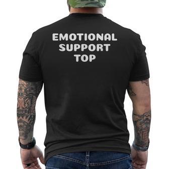 Emotional Support Top Small Black Men's T-shirt Back Print - Thegiftio UK