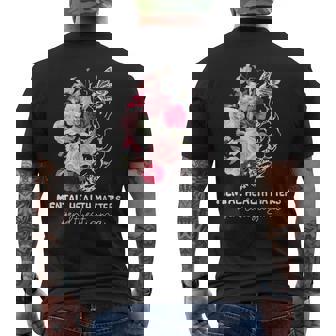 End The Stigma Mental Health Matters Mental Awareness Men's T-shirt Back Print | Mazezy