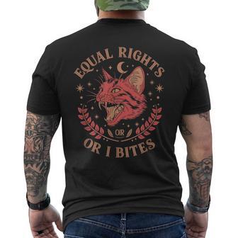 Equal Rights Or I Bites Feminist Men's T-shirt Back Print | Mazezy