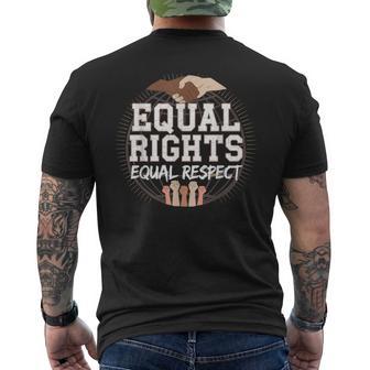 Equal Rights Equal Respect Black History Month Men's T-shirt Back Print - Thegiftio UK