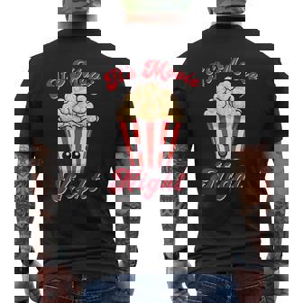 Es Noche De Cine Kawaii Popcorn Happy Anime Camiseta Hombre Estampado Espalda - Regaloses