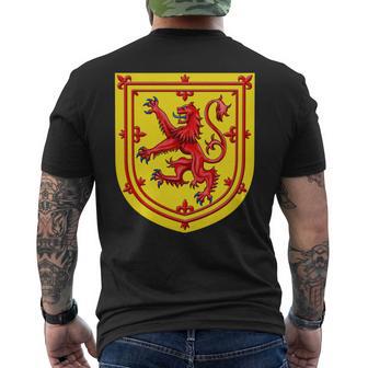 Escocia León Rampant Escocia Escudo Escocés Manga Larga Camiseta Hombre Estampado Espalda - Regaloses