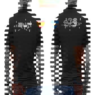 España Y Argentina Banderas De Argentina Camiseta Hombre Estampado Espalda - Regaloses