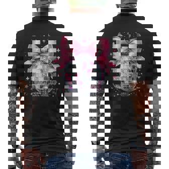 Estetica Disco Ball Pink Bow Preppypecchio Palla 70S 80S T-shirt da uomo con stampa posteriore - Novitaregali