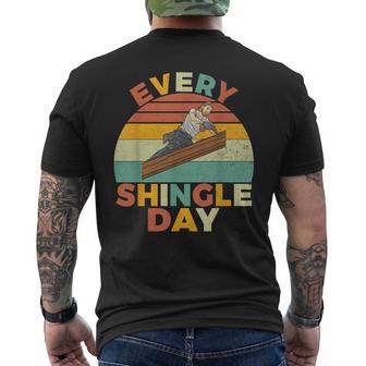 Every Shingle Day Roofing Men's T-shirt Back Print - Thegiftio UK