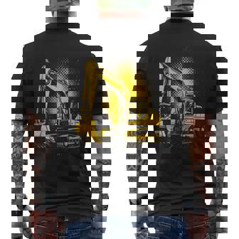 Excavator Construction Work Truck Driver Men's T-shirt Back Print | Seseable FR