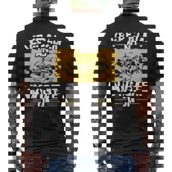 Explore Wilderness Orienteer Compass Orienteering Sports Men's Back Print T-Shirt | Mazezy