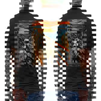 Expressionist Scream Shirt For Goat Lovers Artistic Goat Men's Back Print T-Shirt | Mazezy