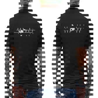 F-15 Eagle Ecg Heartbeat Airplane メンズTシャツ バックプリント - Kawaiitshirt