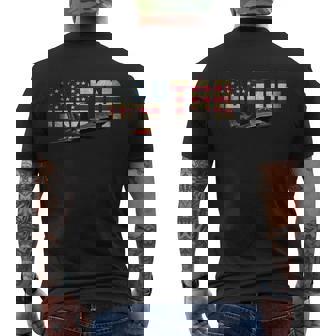 F-22 F22 ラプター ジェット戦闘機 アメリカ国旗 パイロット メンズTシャツ バックプリント - Kawaiitshirt