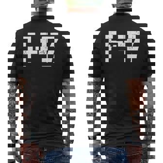 F-47 Jet Ultimate Covert Clandestine Incognito Anti-Trump Men's T-shirt Back Print - Monsterry