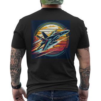 F18 FA-18 Super Hornet Fighter Jet Naval Aviation Pilot Men's T-shirt Back Print - Thegiftio UK