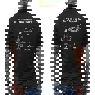 F2 日本戦闘機 メンズTシャツ バックプリント - Kawaiitshirt